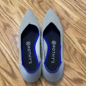 Rothy's The Point in Flax Birdseye size 8